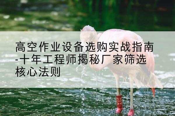 莲池剪叉式升降机厂家-高空作业设备选购实战指南-十年工程师揭秘厂家筛选核心法则