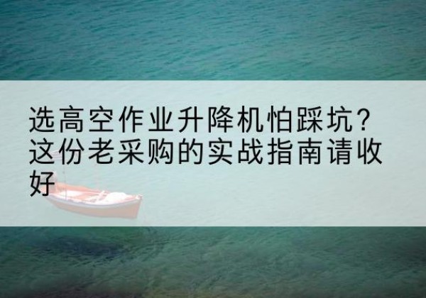 莲池高空作业升降机厂家推荐-选高空作业升降机怕踩坑？这份老采购的实战指南请收好