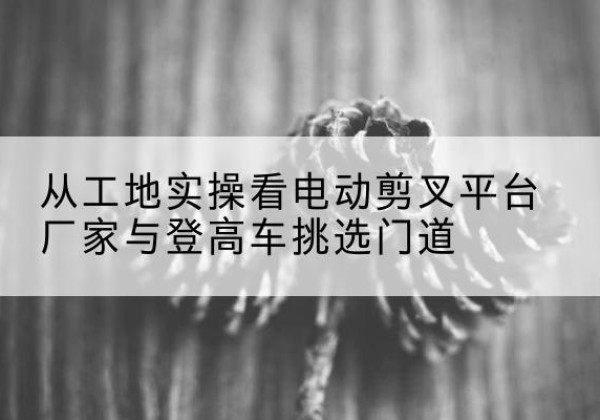 莲池电动剪叉升降平台厂家-从工地实操看电动剪叉平台厂家与登高车挑选门道